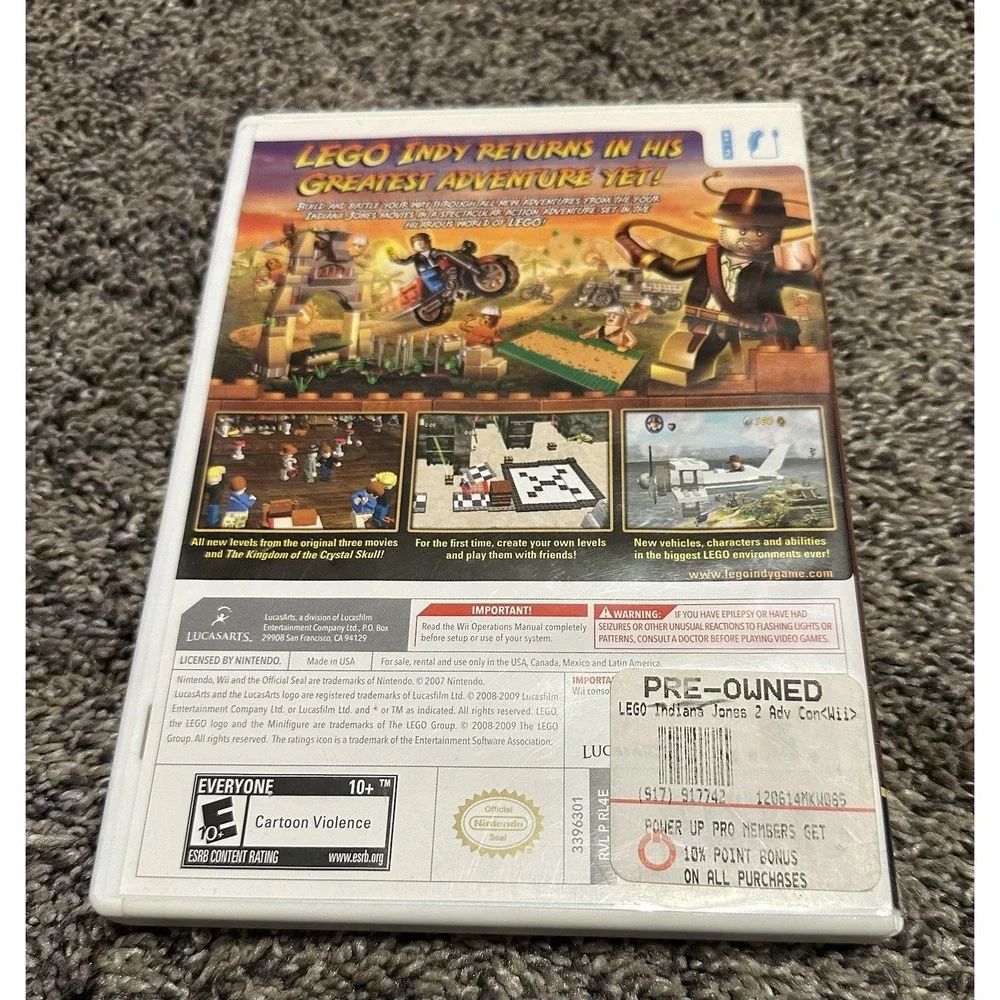 LEGO Indiana Jones 2 The Adventure Continues Nintendo Wii